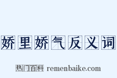娇里娇气反义词是什么意思的图片